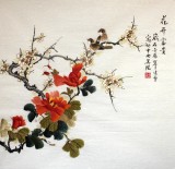 【已售】凌雪四尺斗方花鸟画《花开富贵》