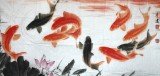 【已售定制询价】中国画院周升达四尺《富贵久鱼》
