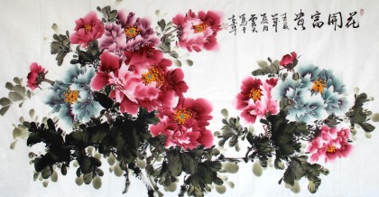【已售】四尺牡丹图《花开富贵》