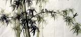 【已售】客厅风水翠竹图《竹报平安》