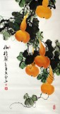 【已售】三尺招财国画葫芦图《福禄图》