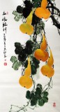 【已售】三尺国画葫芦《五福临门》