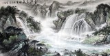 【已售】张宏达小八尺山水《泉源广长》