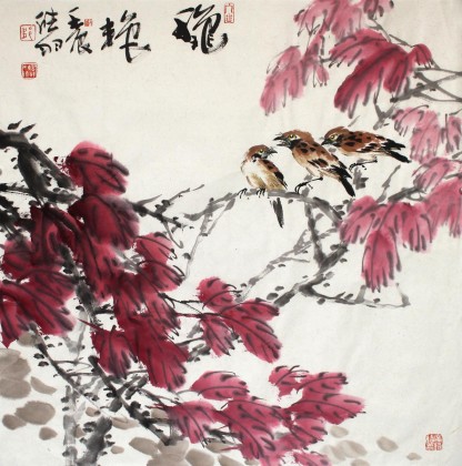 【已售】四川美协西蜀山人四尺斗方《秋艳》