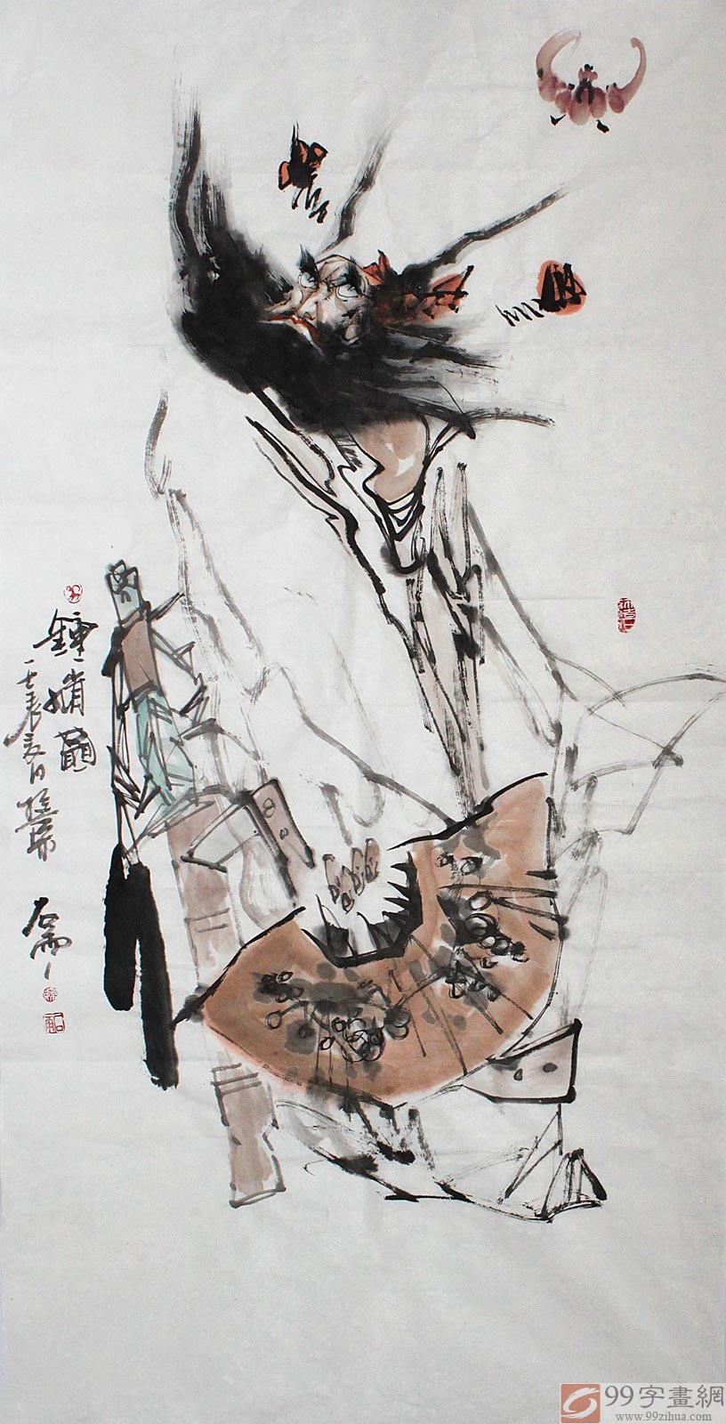 国画钟馗《钟馗图》 - 佛禅高士- 99字画网