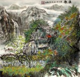 安徽美协杨铭昌四尺斗方《渔歌》