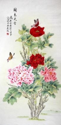 【已售】凌雪四尺工笔牡丹《国色天香》