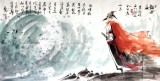 【已售】名家魏武双四尺大写意励志《观沧海》(询价)