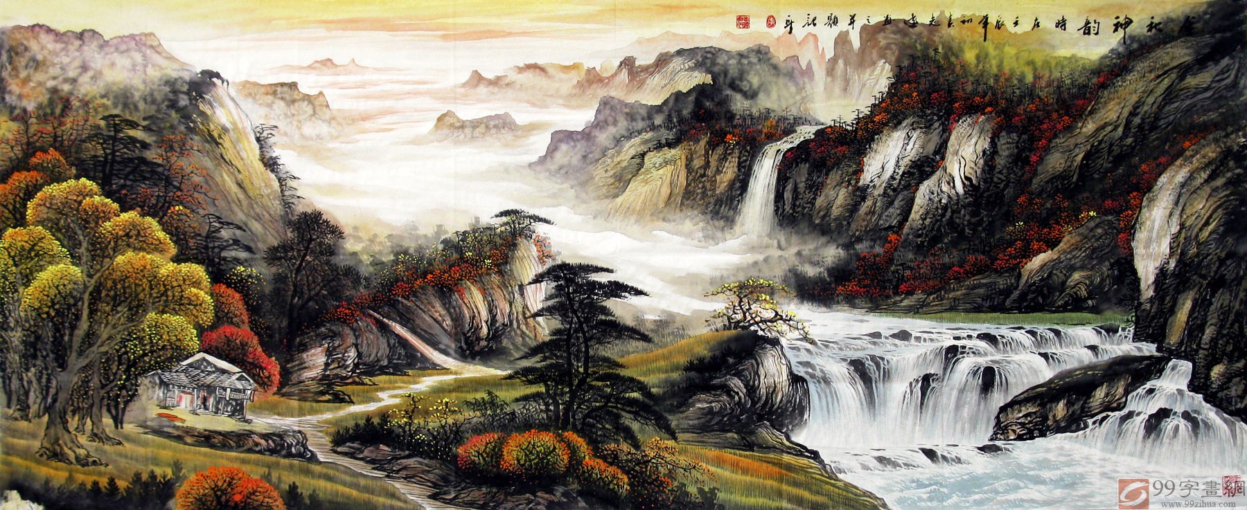 悬挂一副好的山水画,可以愉悦心情,中国山水画历史悠久,是国画中的一个重要分科,是最富有风水意义的画种,山水是中国文化中的一个特殊的空间概念。孔子曰:智者乐水,仁者乐山。,意境是山水画的灵魂,好的山水画能使欣赏者浮想联翩遐思无限。