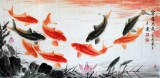 【已售】中国画院周升达四尺《富贵久鱼》