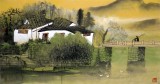 【已售】桂林美协黄云鸿三尺山水画《渔归图》