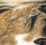 【已售】小八尺壮阔山水画《黄河》