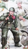 【已售】朝鲜画家 洪哲 人物画作品《军队生活》