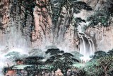 【已售】实力派画家王凌云六尺山水画《黄山揽胜》