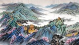 【已售】宁良成小八尺精品长城国画《万里长城》