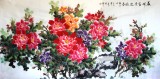【已售】八尺风水牡丹图《花开富贵满园春》
