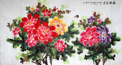 金色花开富贵玄关画_图品汇