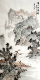 【已售】庾超然三尺山水画《溪山高隐图》