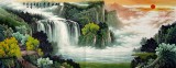 【已售】小六尺聚宝盆山水《旭日东升》
