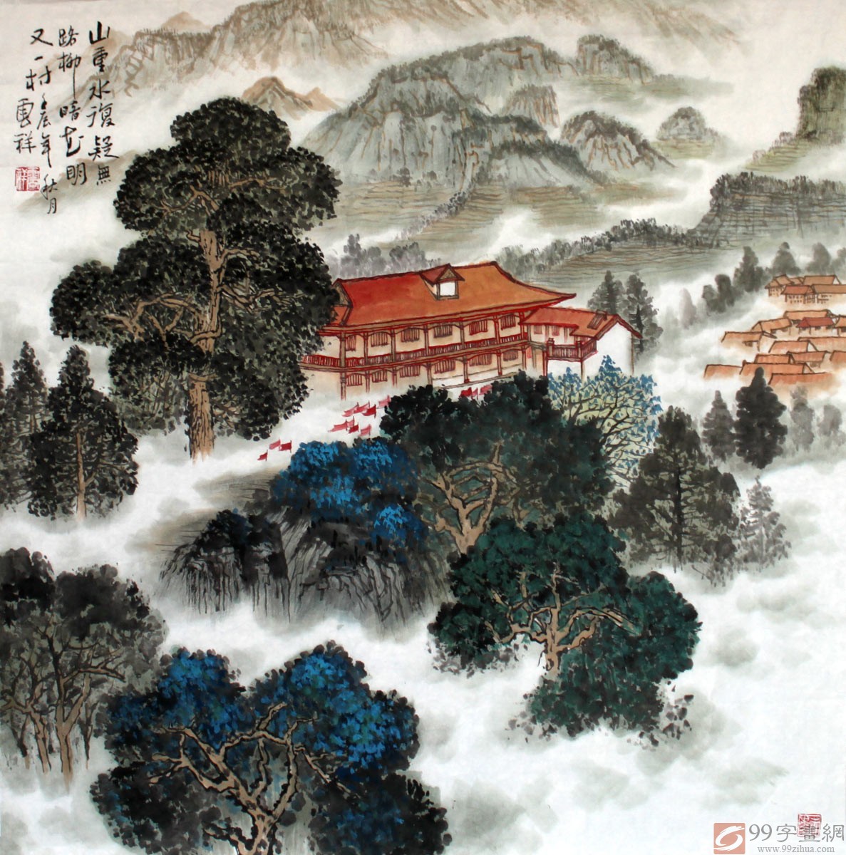 域鉴古玩】青花山水人物通景杯拍卖价格/图片/值多少钱