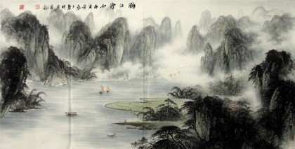 【已售】六尺斗方仕女图《相思》