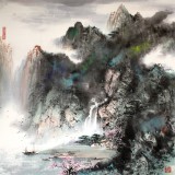 【已售】著名画家王凌云四尺斗方精品山水图