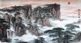 【已售】王凌云六尺山水作品《泰山旭日》