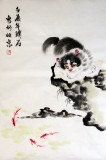 【已售】四尺三开猫趣图