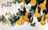 【已售】小六尺风水葫芦图《福禄满堂》
