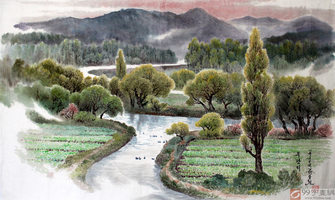 具有收藏价值的朝鲜民族风景画