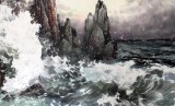 【已售】朝鲜一级画家 朴京敏《浪淘沙》
