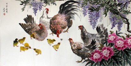 【已售】朝鲜一级画家龙峰《温暖的春天》