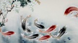 【已售】河南美协董书林吉利九鱼图《十分春色慰九如》