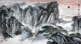 SK著名画家王凌云六尺山水《泰山旭日》