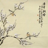 【已售】著名画家王向阳四尺斗方作品《凌寒飘香》