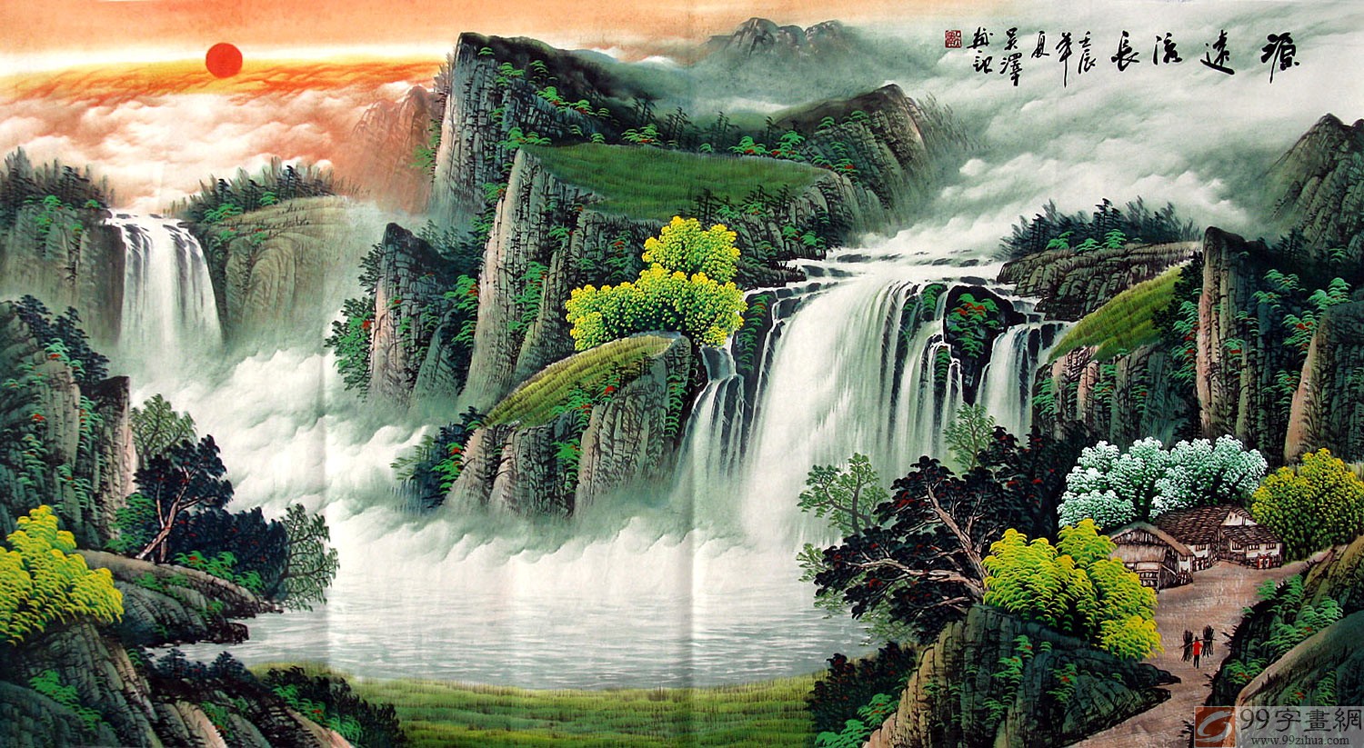 聚宝盆客厅山水画