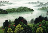 【已售】巨幅丈二聚宝盆风水画《一帆风顺》