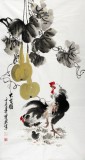 QA王宝钦三尺花鸟画《大吉图》(询价)
