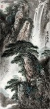 【已售】著名画家王凌云三尺山水《云山飞瀑》