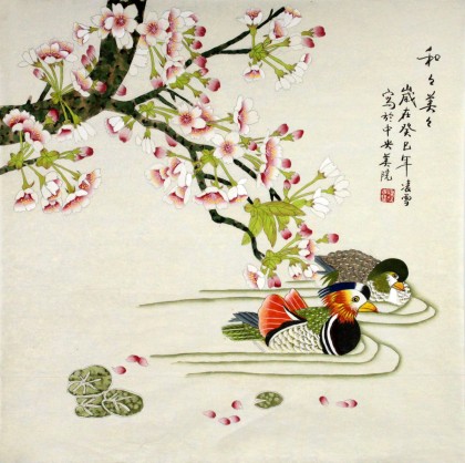 【已售】北京美协凌雪四尺斗方《和和美美》