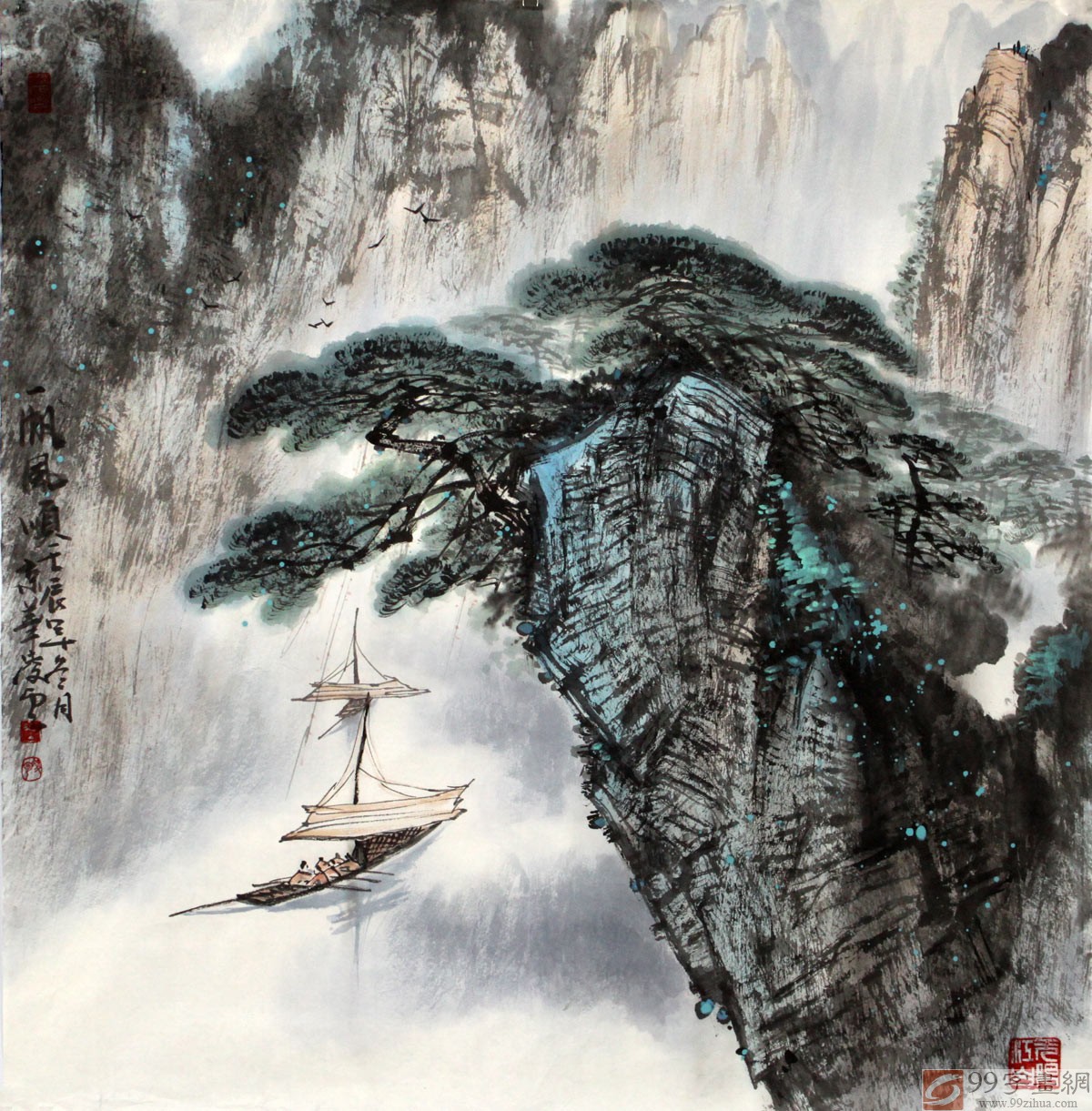 王振邦,原名王振锁,字凌云,号云林漫士,1970年生于山东阳谷,职业画家。90年代毕业于山艺,后追随书画名家卢加先生习画至今,而后受山水画家宋雨桂先生指点。国家一级美术师<国务院机关事务管理局特邀画家,运河书画艺术研究院院长 ,自幼酷爱书画,崇尚艺术,醉心于笔墨丹青,尤对山水情有独钟。曾研习历代名家山水画作,并遍访名山大川,师法自然,领悟山水神韵。 作品力求气势磅礴,既有大山大水的雄伟壮观,又有山寒溪流的田园小景,即清新隽永且耐人寻味。 作品被诸多报刊杂志专题介绍和企事业单位个人收藏,并多次在全国书