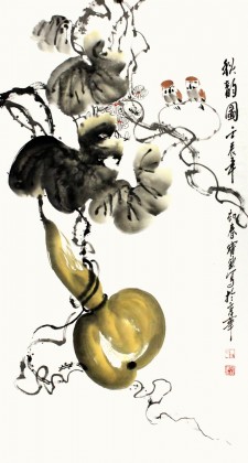 王宝钦三尺花鸟画《秋韵图》(询价)