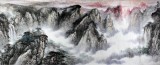 【已售】著名画家王凌云小八尺山水《烟云黄山图》