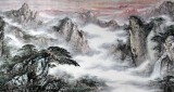 SK著名画家王凌云小八尺山水《黄山揽胜》