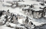 【已售】龙瑞工作室画家宁全喜小八尺雪景山水画《塞北雪霁图》