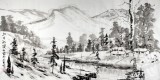 【已售】杜霖四尺北方雪景写意山水画作品《北方的家》