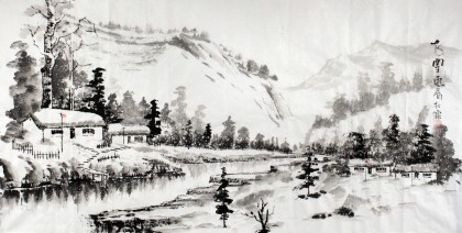 【已售】杜霖四尺北方雪景作品《飞雪迎春》