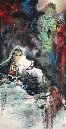 辽宁美协孤鸿四尺精品重彩《佛》