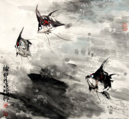 【已售】孤鸿三尺斗方鱼《神仙生活》