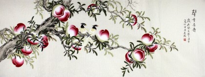 凌雪小六尺吉利国画《謦香长寿》